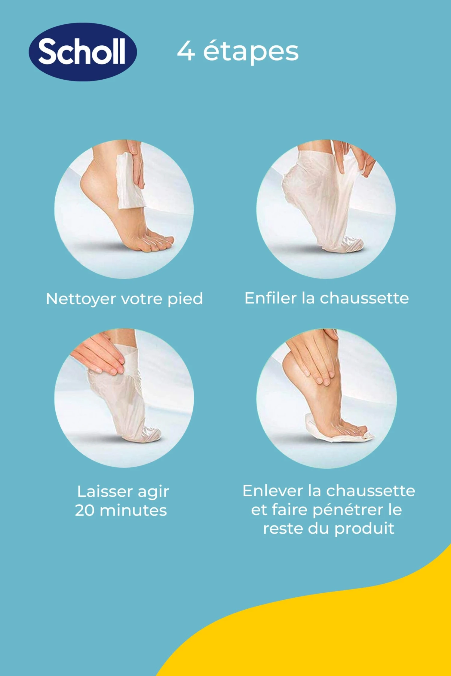 Lot De 3 Masques Pieds Secs - Soin Des Pieds Très Hydratant - Huile De Noix De Coco – Image 6