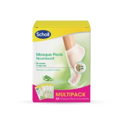 Lot De 4 Masques Pieds Scholl Aloé Véra