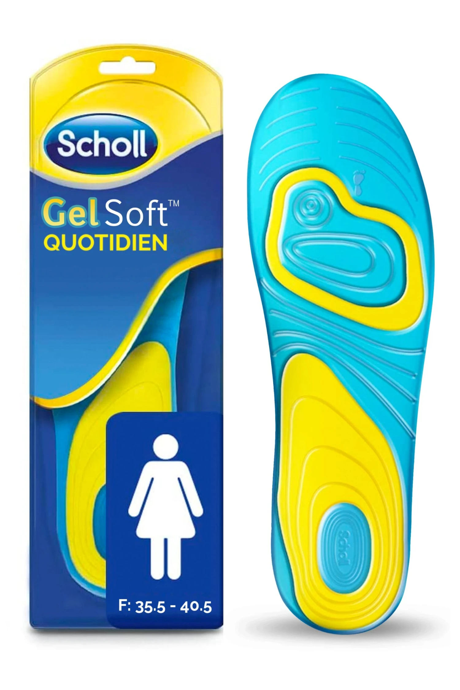 Semelles Scholl GelSoft Quotidien Femme - Pointure 35.5-40.5 – Image 2