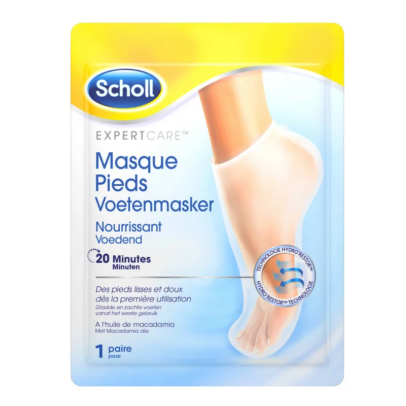 Scholl Masque Pieds Nourrissant Huile De Macadamia X1 Paire