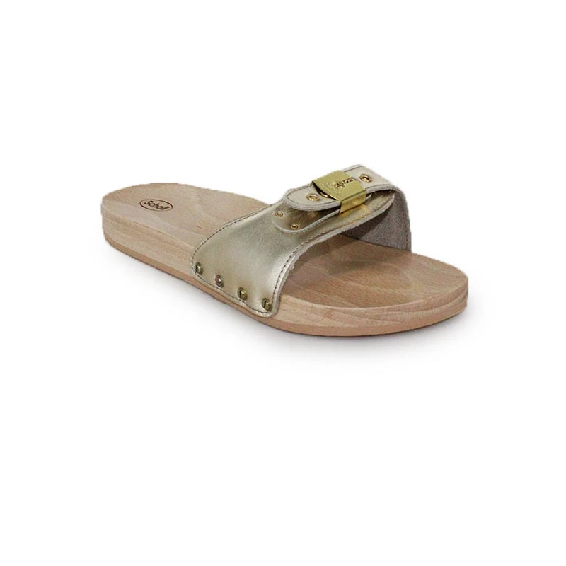 SCHOLL Mules Pour Femme Pescura Flat Gold – Image 2