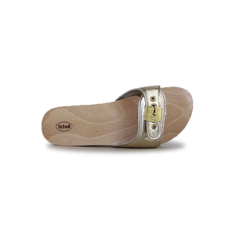 SCHOLL Mules Pour Femme Pescura Flat Gold – Image 5